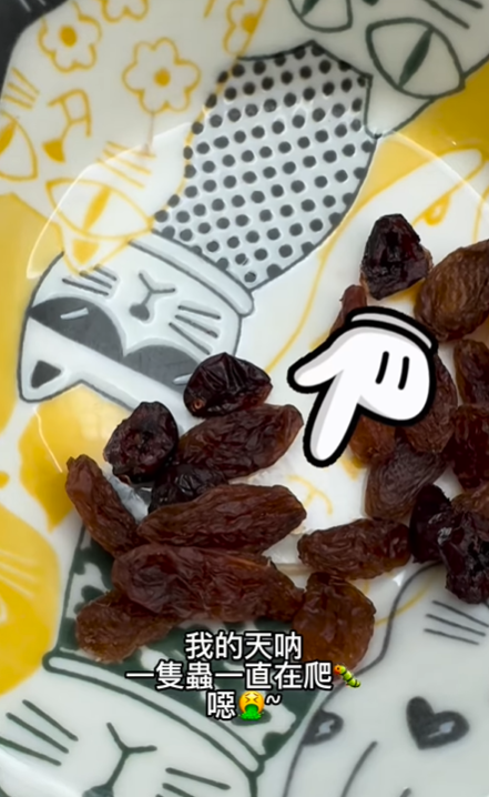 果乾快吃完才發現活蟲！徐薇「嘔吐嚴重不適」崩潰曝現況：需要療養...