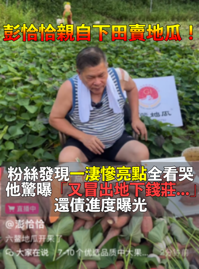 從白天賣到天黑！69歲澎恰恰「親自下田叫賣地瓜」一亮點網鼻酸　才喊債已還一半「又冒出地下錢莊」