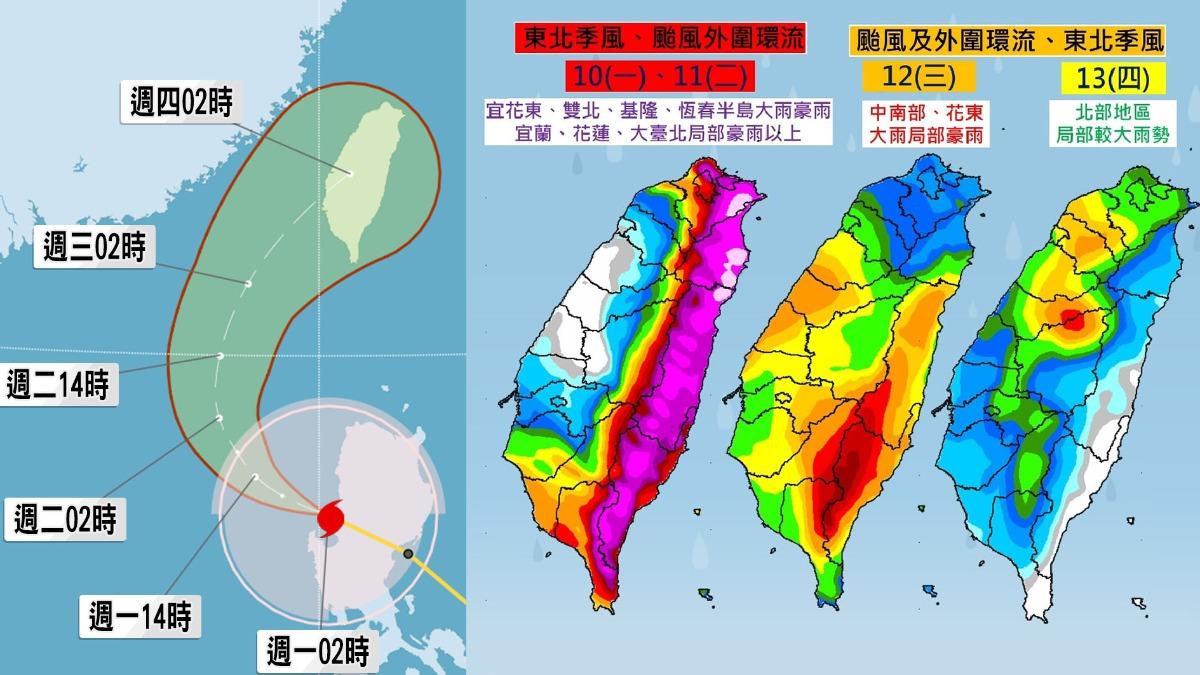 鳳凰颱風估「登陸地點變了」！5縣市侵襲率破90%「北北基狂飆」　是否放颱風假回應了