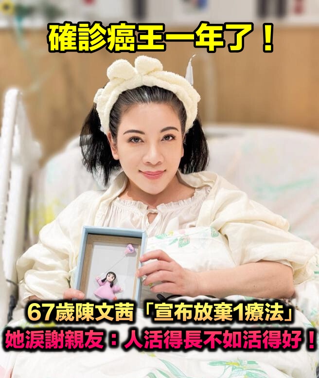 確診癌王一年了！67歲陳文茜「宣布放棄1療法」親友哭爆　她含淚道謝：「這一生我太幸福」