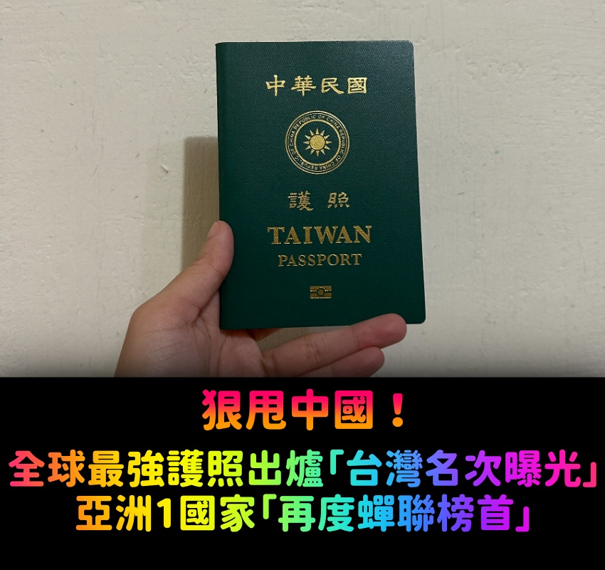 2025全球最強護照出爐！台灣免簽100國「狠甩中國名次曝光」　亞洲1國家「再度位居榜首」 