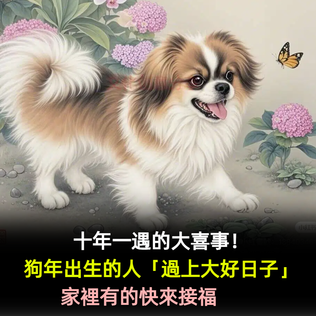 十年一遇的大喜事！狗年出生的人，過上大好日子，家裡有的快來接福 	