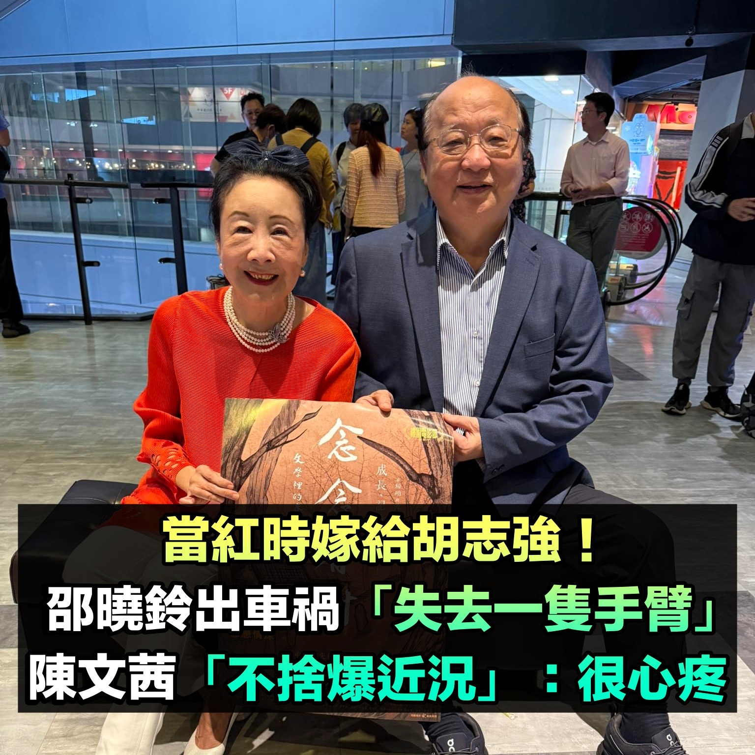 嫁給胡志強！邵曉鈴出車禍「失去一隻手臂」　陳文茜「不捨爆近況」：很心疼