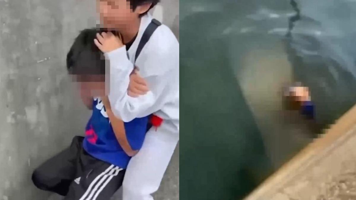 國中生勒暈男童「扔到海裡」！影片曝光「議員震怒發聲」親自出手了