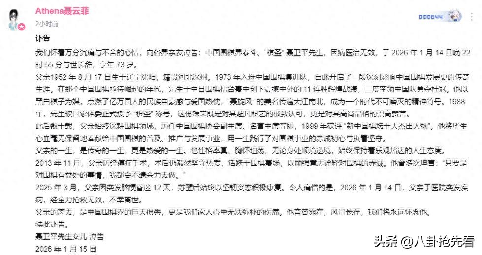 隔不到72小時！驚傳「3大咖先後過世」　粉絲哀悼「最年輕才29歲...」