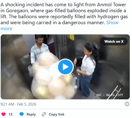 快訊／外送員剛進電梯「突然爆炸」　畫面驚悚「3人遭燒成火球」