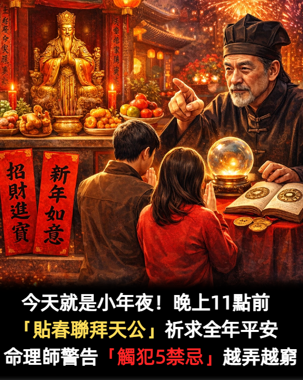 今天就是小年夜！晚上11點前「貼春聯拜天公」祈求全年平安　命理師警告「別觸犯5禁忌」：越弄越窮