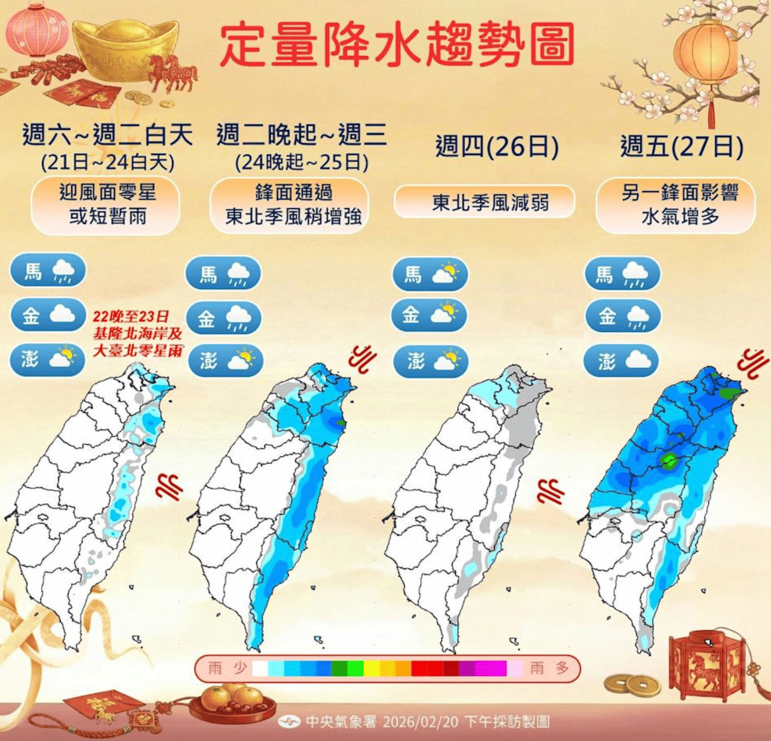 好天氣到頭了！春假尾聲驚見「3波鋒面接力」　「雨最大」時間曝光