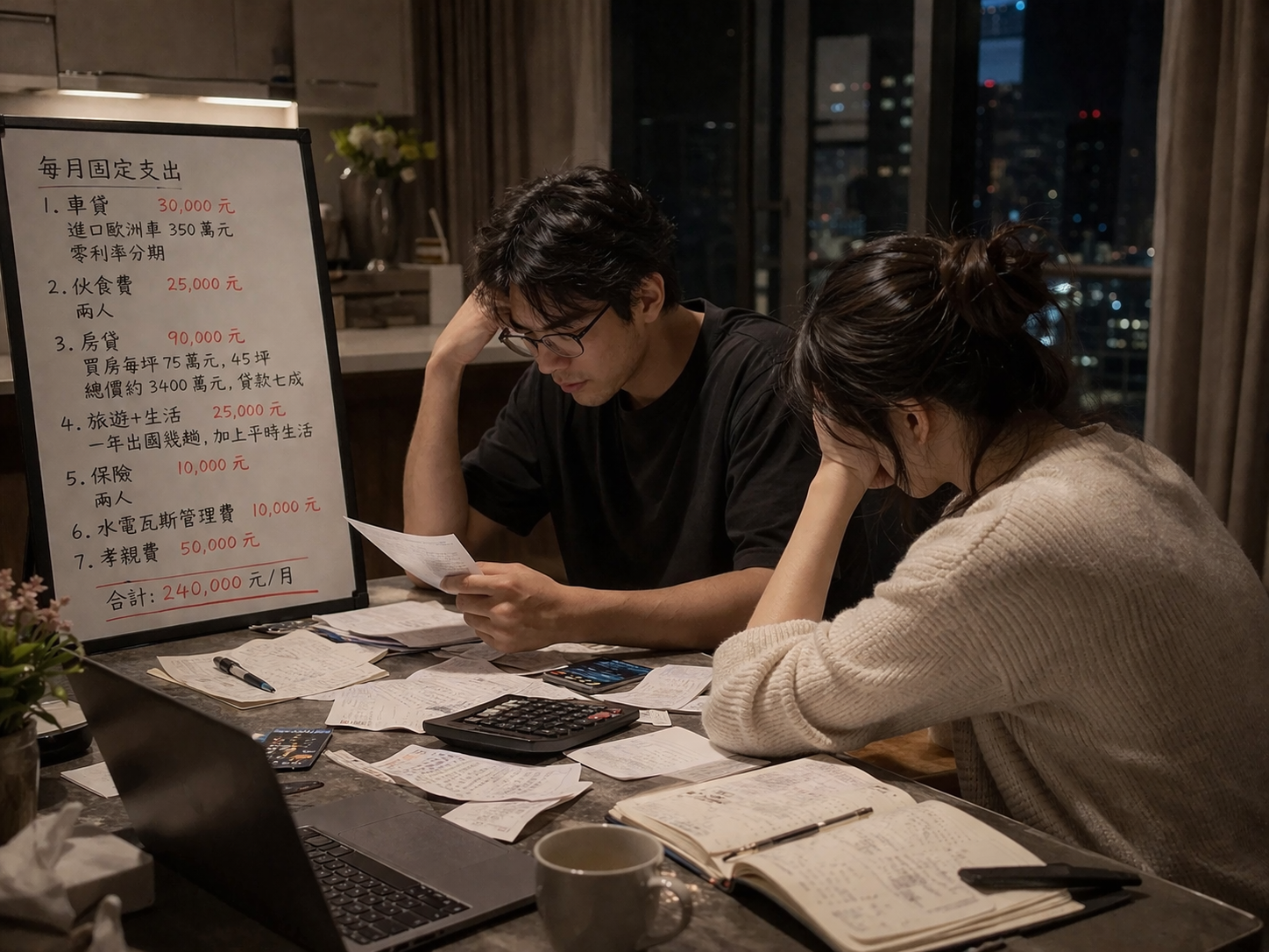 年薪500萬元!竹科夫妻嘆「完全不敢生小孩」 每個月「開支曝光」網嚇爛:也太窮了