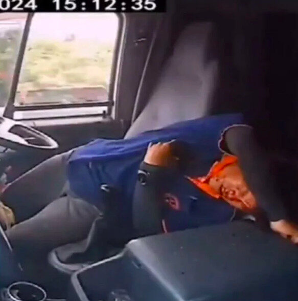 開車到一半!貨車司機突遭「神秘殺器破窗」擊中胸口 後續狀況曝光