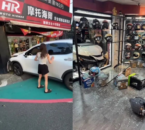 桃園毒駕女「車上載3歲女兒」撞進店家!身分曝光「竟是台灣紅人」