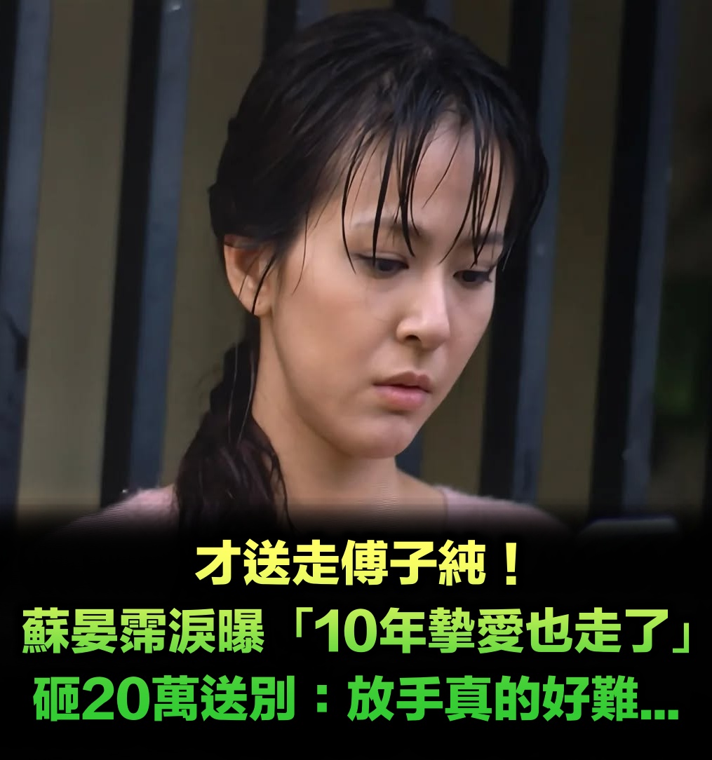 蘇晏霈淚曝「養了10年兒子離開」!砸20萬治療「替兒吃素祈福1個月」只盼沒病痛