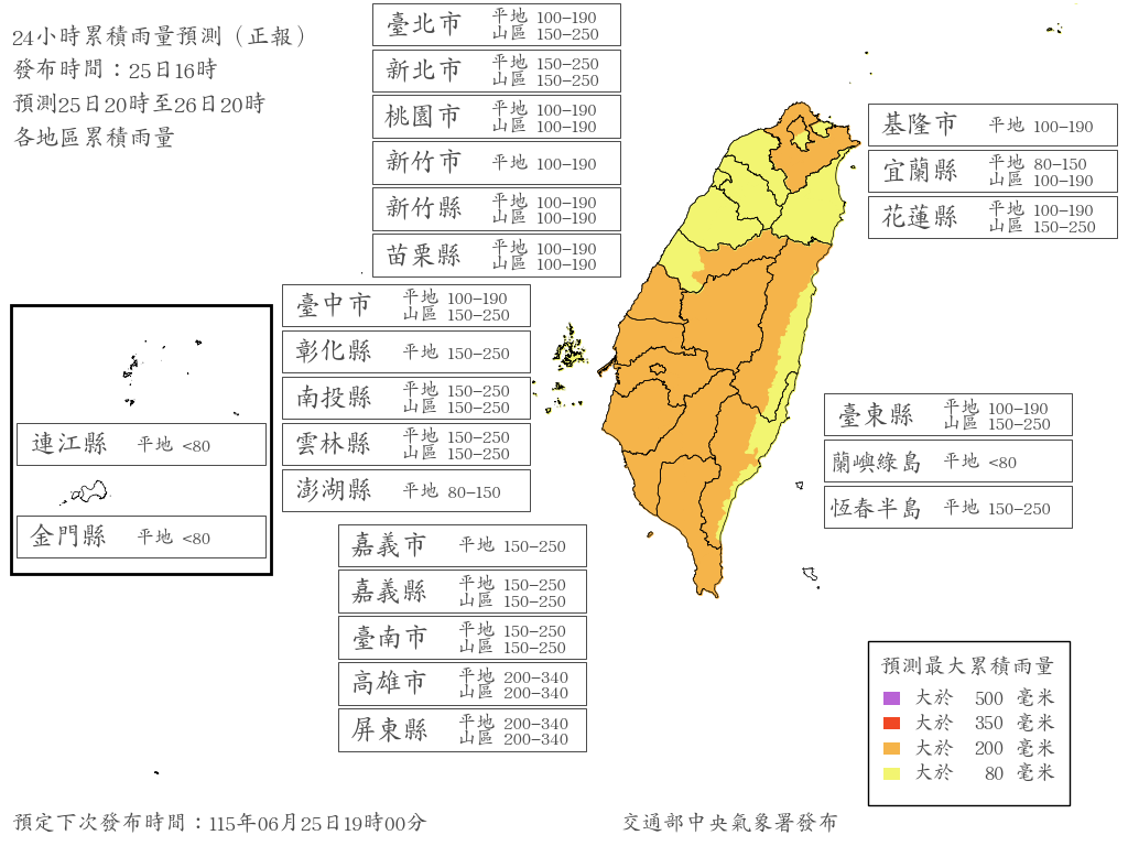 快訊／暴雨成災！明天6縣市雨量「達停班課標準」