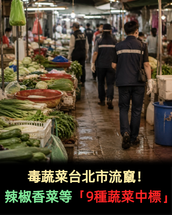 毒蔬菜台北市流竄!辣椒香菜等「9種蔬菜中標」
