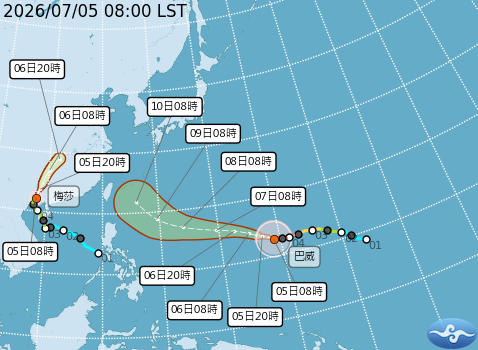 強颱巴威路徑變了!最新預測「恐從這2地登陸」侵台機率曝光