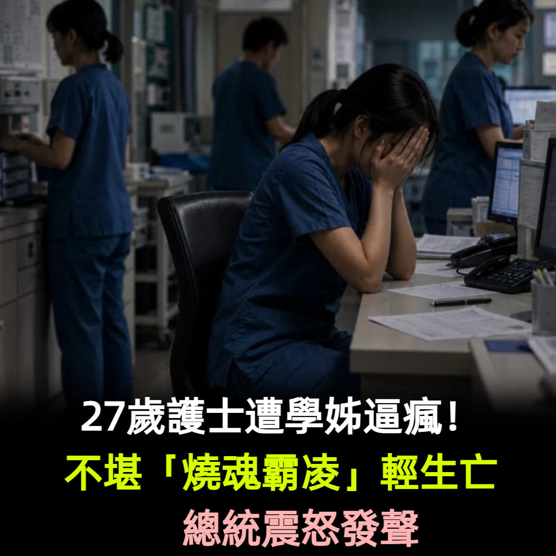 27歲護士遭學姊逼瘋!不堪「燒魂」霸凌輕生 總統震怒發聲