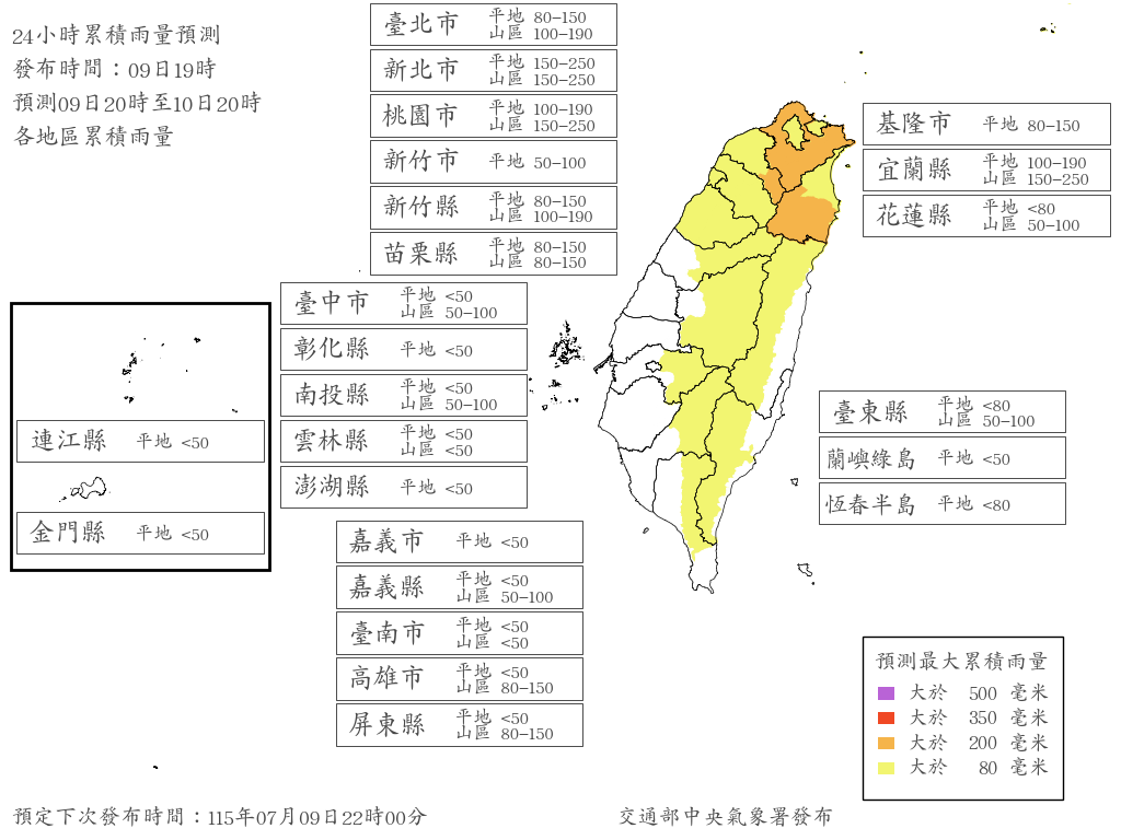 快訊/巴威首報風雨預測!明天「僅1縣市」達停班課標準