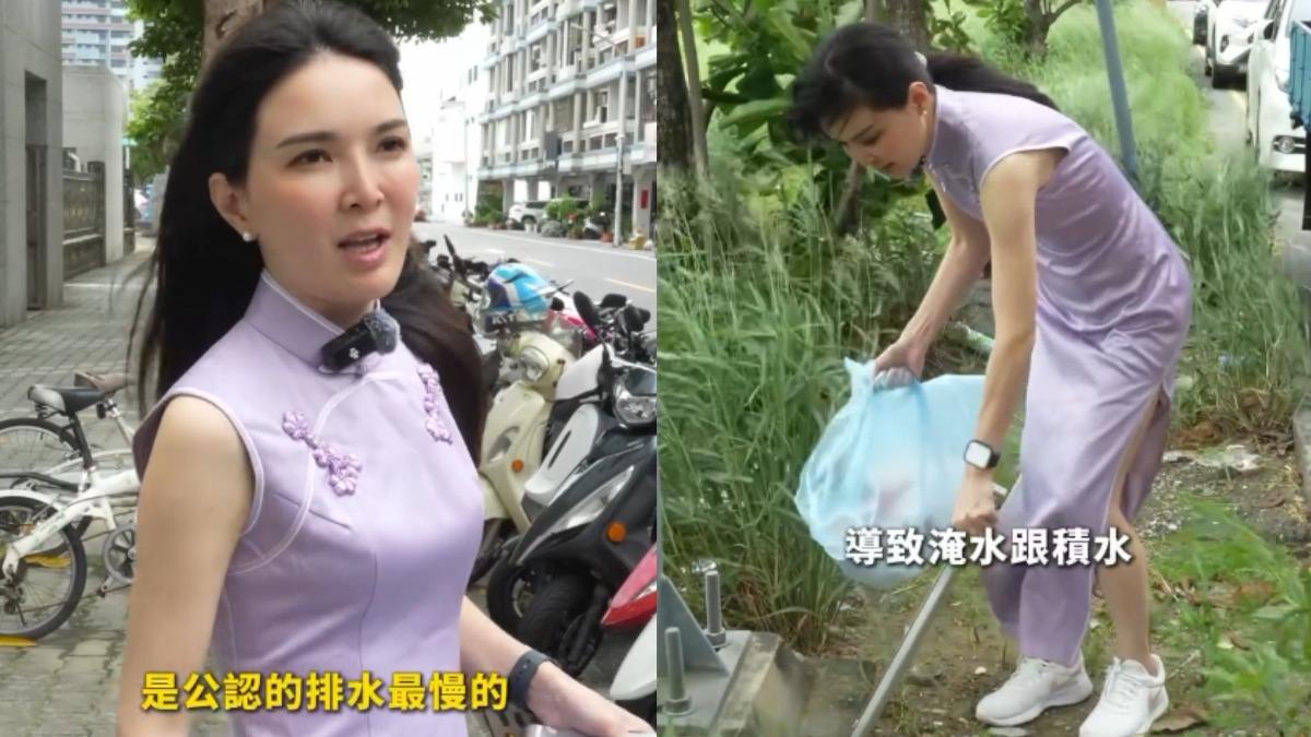 逢雨必淹！台南里長參選人「穿旗袍清淤」挨轟作秀　本人回應了