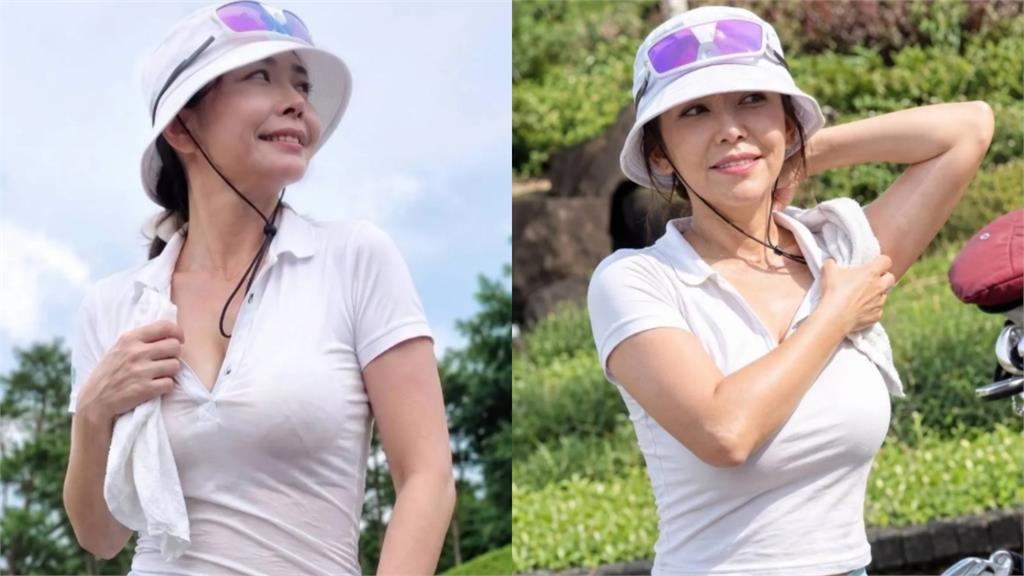 郭台銘女球友「私照疑外流」!36E身材「撩衣賣肉」網酸:差好多