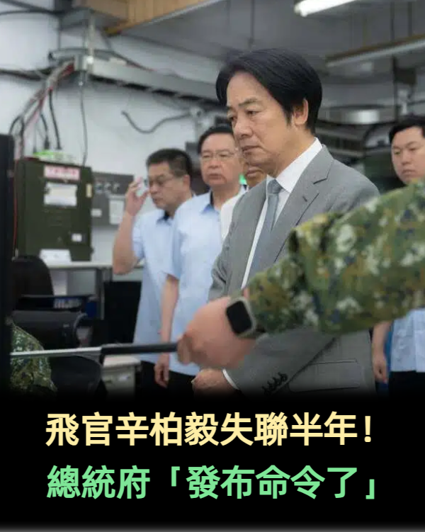 飛官辛柏毅失聯半年!總統府「發布命令了」