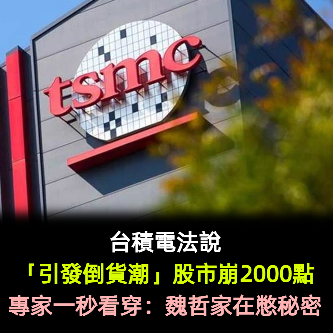 台積電法說「引發倒貨潮」股市崩2000點!專家一秒看穿:魏哲家在憋秘密